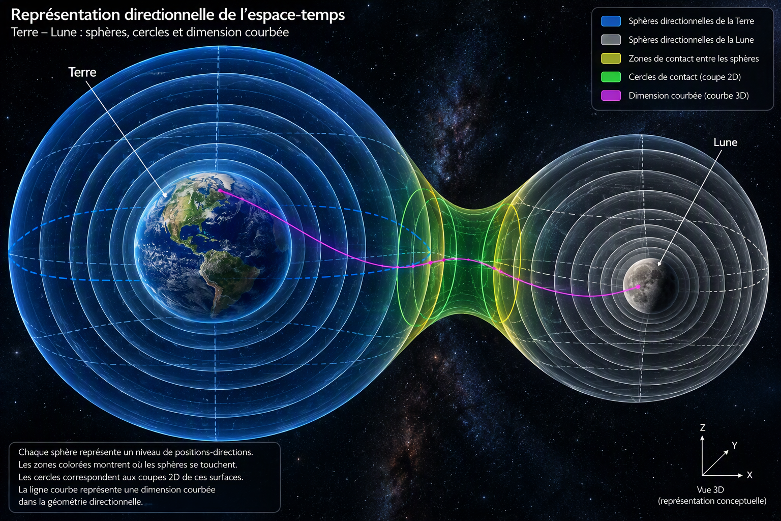 La Courbure de l'Espace-Temps dans les Dimensions Potentielles